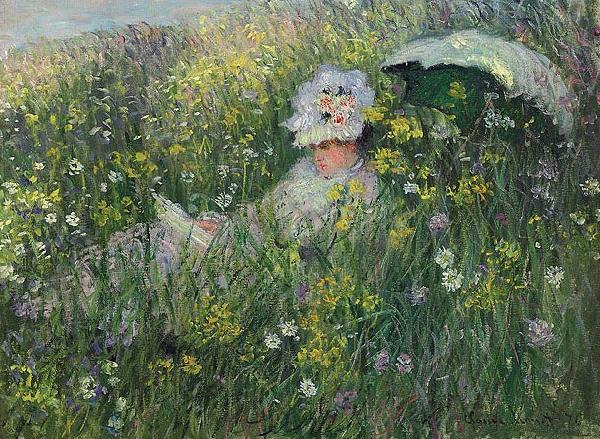 Claude Monet Dans la prairie China oil painting art